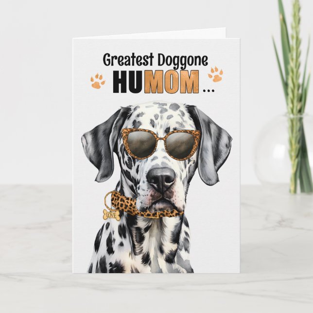 Cartes Pour Fêtes Annuelles Chien dalmate plus grand HuMOM Fête des Mères (Devant)