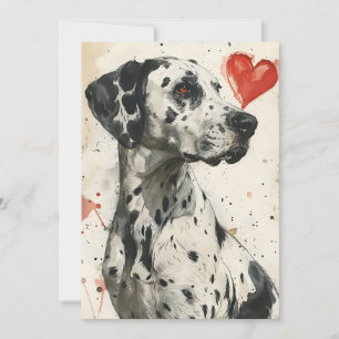 Cartes Pour Fêtes Annuelles Chien dalmate Vintage Saint Valentin
