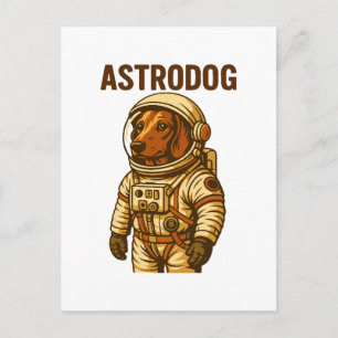 Cartes Pour Fêtes Annuelles Chien d'astronaute de Dachshunaut Wiener