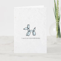 Chien de ballon bleu Joyeux anniversaire