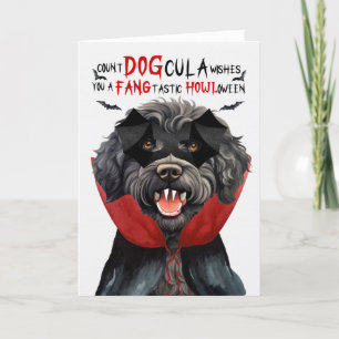 Cartes Pour Fêtes Annuelles Chien de Barbet Drôle nombre DOGcula Halloween