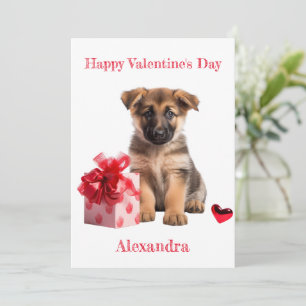 Cartes Pour Fêtes Annuelles Chien de Berger Allemand Personnalisé avec Cadeau 