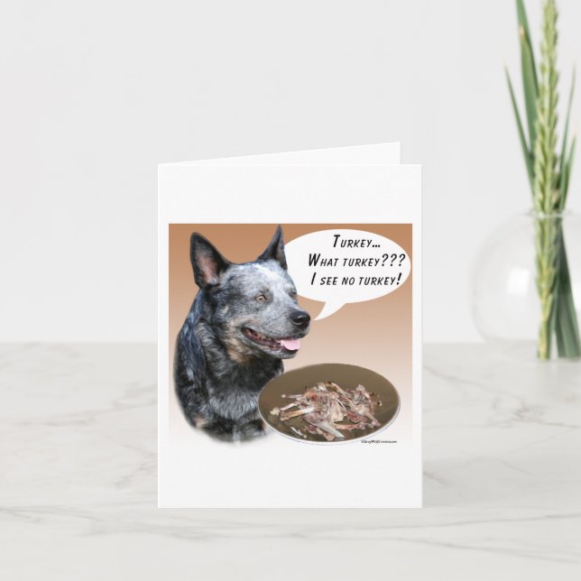 Cartes Pour Fêtes Annuelles Chien de bétail australien Turquie (Devant)