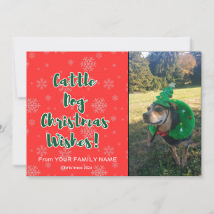 Cartes Pour Fêtes Annuelles Chien de bétail voeux de Noël 1 photo
