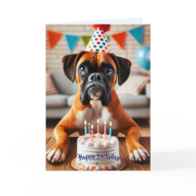 Chien de boxe Anniversaire Amusant