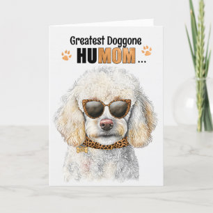 Cartes Pour Fêtes Annuelles Chien de caniche blanc plus grand HuMOM Fête des M