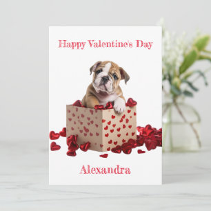 Cartes Pour Fêtes Annuelles Chien de chambre personnalisé dans la boîte de coe