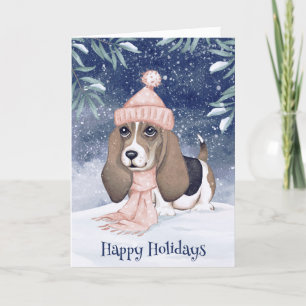 Cartes Pour Fêtes Annuelles Chien de chasse Joyeuses Fêtes