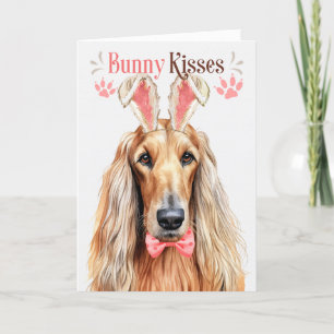 Cartes Pour Fêtes Annuelles Chien de chien afghan dans les oreilles de lapin p