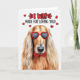 Cartes Pour Fêtes Annuelles Chien de chien afghan fait pour vous aimer Valenti