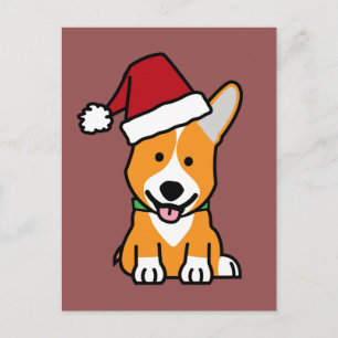 Cartes Pour Fêtes Annuelles Chien de Corgi chiot Pembroke Gallois chapeau de N