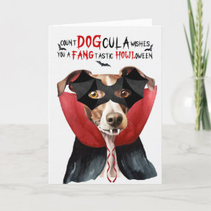 Cartes Pour Fêtes Annuelles Chien de Greyhound Drôle compte DOGcula Halloween
