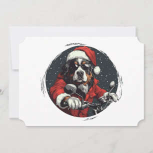 Cartes Pour Fêtes Annuelles Chien de montagne bernois de Noël