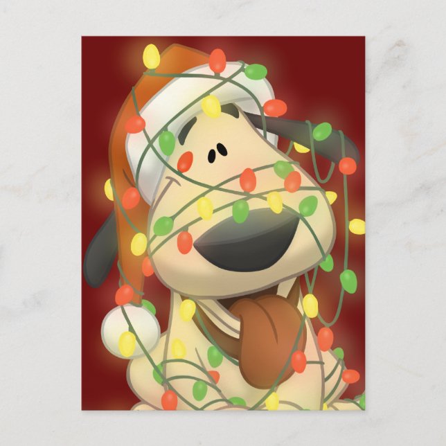 Cartes Pour Fêtes Annuelles Chien de Noël (Devant)