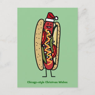 Cartes Pour Fêtes Annuelles Chien de Noël à Chicago