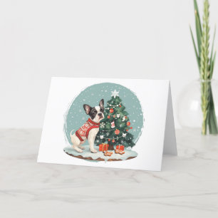 Cartes Pour Fêtes Annuelles Chien de Noël Boston Terrier