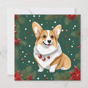 Cartes Pour Fêtes Annuelles Chien de Noël Corgi