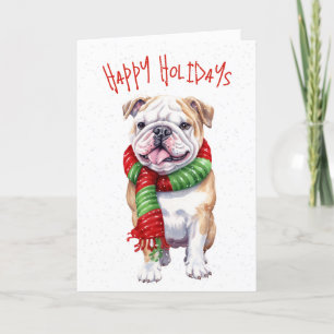 Cartes Pour Fêtes Annuelles Chien De Noël Dans Les Snowflakes