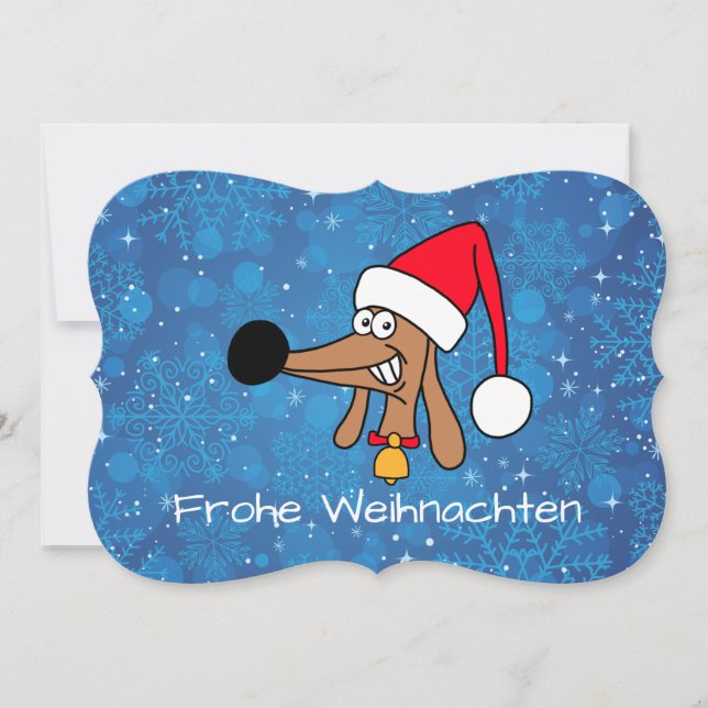 Cartes Pour Fêtes Annuelles Chien de Noël Festif (Devant)