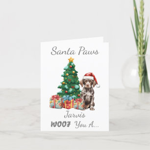 Cartes Pour Fêtes Annuelles Chien de Noël personnalisable