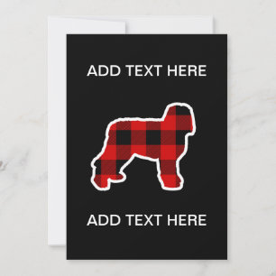 Cartes Pour Fêtes Annuelles Chien de pub de bois rouge plié
