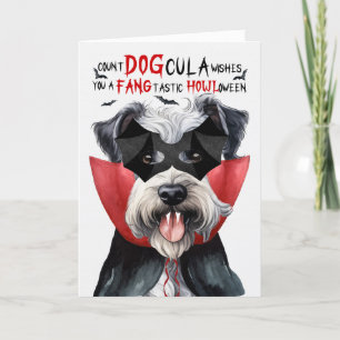 Cartes Pour Fêtes Annuelles Chien de Pumi Drôle nombre DOGcula Halloween