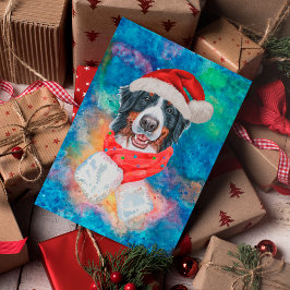 Cartes Pour Fêtes Annuelles Chien de race montagne bernoise Noël