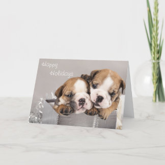 Cartes Pour Fêtes Annuelles Chien de taureau anglais et cadeaux