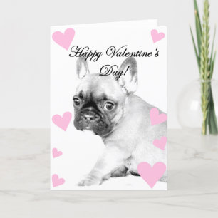Cartes Pour Fêtes Annuelles Chien de taureau français de la Saint Valentin