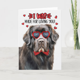 Cartes Pour Fêtes Annuelles Chien de Terre-Neuve fait pour vous aimer Valentin