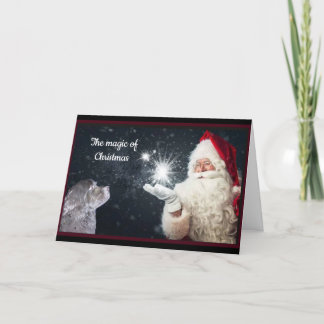 Cartes Pour Fêtes Annuelles Chien de Terre-Neuve Noël