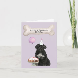 Cartes Pour Fêtes Annuelles Chien d'eau portugais Anniversaire