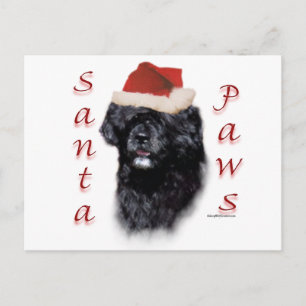 Cartes Pour Fêtes Annuelles Chien d'eau portugais Père Noël Paws