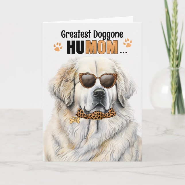 Cartes Pour Fêtes Annuelles Chien des Pyrénées Meilleur HuMOM Jour des Mères (Devant)