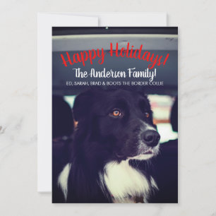 Cartes Pour Fêtes Annuelles Chien En Voiture Famille Vacances
