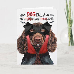Cartes Pour Fêtes Annuelles Chien Espagnol Boykin Chien drôle nombre DOGcula H