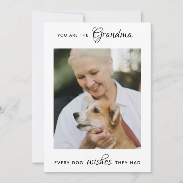 Cartes Pour Fêtes Annuelles Chien Grand-mère Personnalisé Animaux de compagnie (Devant)