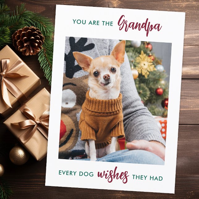 Cartes Pour Fêtes Annuelles Chien grand-père Joyeux Noël personnalisé animal d (Créateur téléchargé)