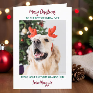 Cartes Pour Fêtes Annuelles Chien grand-père Personnalisé Animaux de compagnie