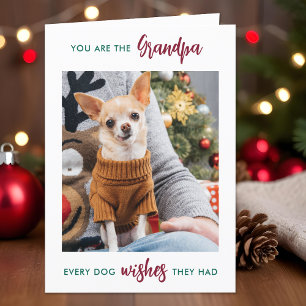 Cartes Pour Fêtes Annuelles Chien grand-père Personnalisé Grand-chien de Noël 