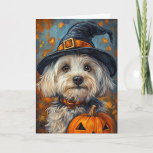 Cartes Pour Fêtes Annuelles Chien Havanais Halloween