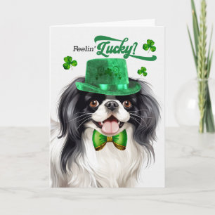 Cartes Pour Fêtes Annuelles Chien Japonais Chin Chanceux St Patrick's Day