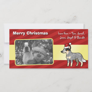 Cartes Pour Fêtes Annuelles Chien/Kelpie australiens de bétail de Noël