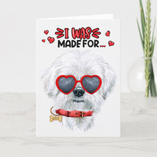 Cartes Pour Fêtes Annuelles Chien maltais fait pour vous aimer Valentine