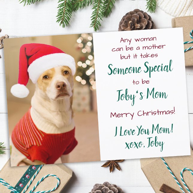 Cartes Pour Fêtes Annuelles Chien Maman Personnalisé Animaux de compagnie Phot (Créateur téléchargé)