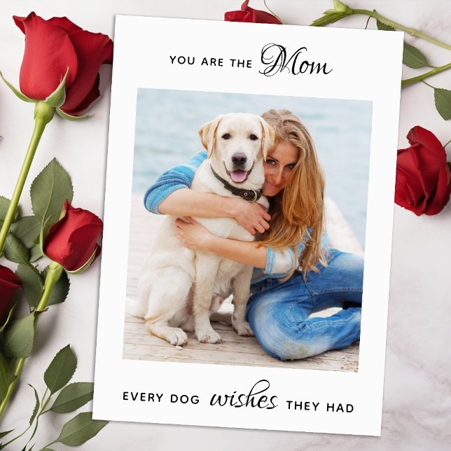 Cartes Pour Fêtes Annuelles Chien Maman Personnalisé Chien Chien Pet Photo Fêt (Créateur téléchargé)