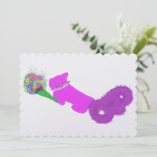 Cartes Pour Fêtes Annuelles Chien mignon avec des fleurs
