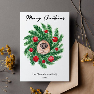 Cartes Pour Fêtes Annuelles Chien mignon musand animal Amoureux des chiens Noë