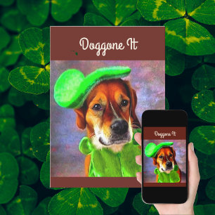 Cartes Pour Fêtes Annuelles Chien Mignon Tout Simplement Saint Patrick Personn