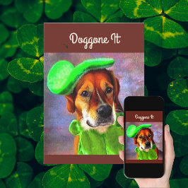 Cartes Pour Fêtes Annuelles Chien Mignon Tout Simplement Saint Patrick's Day P
